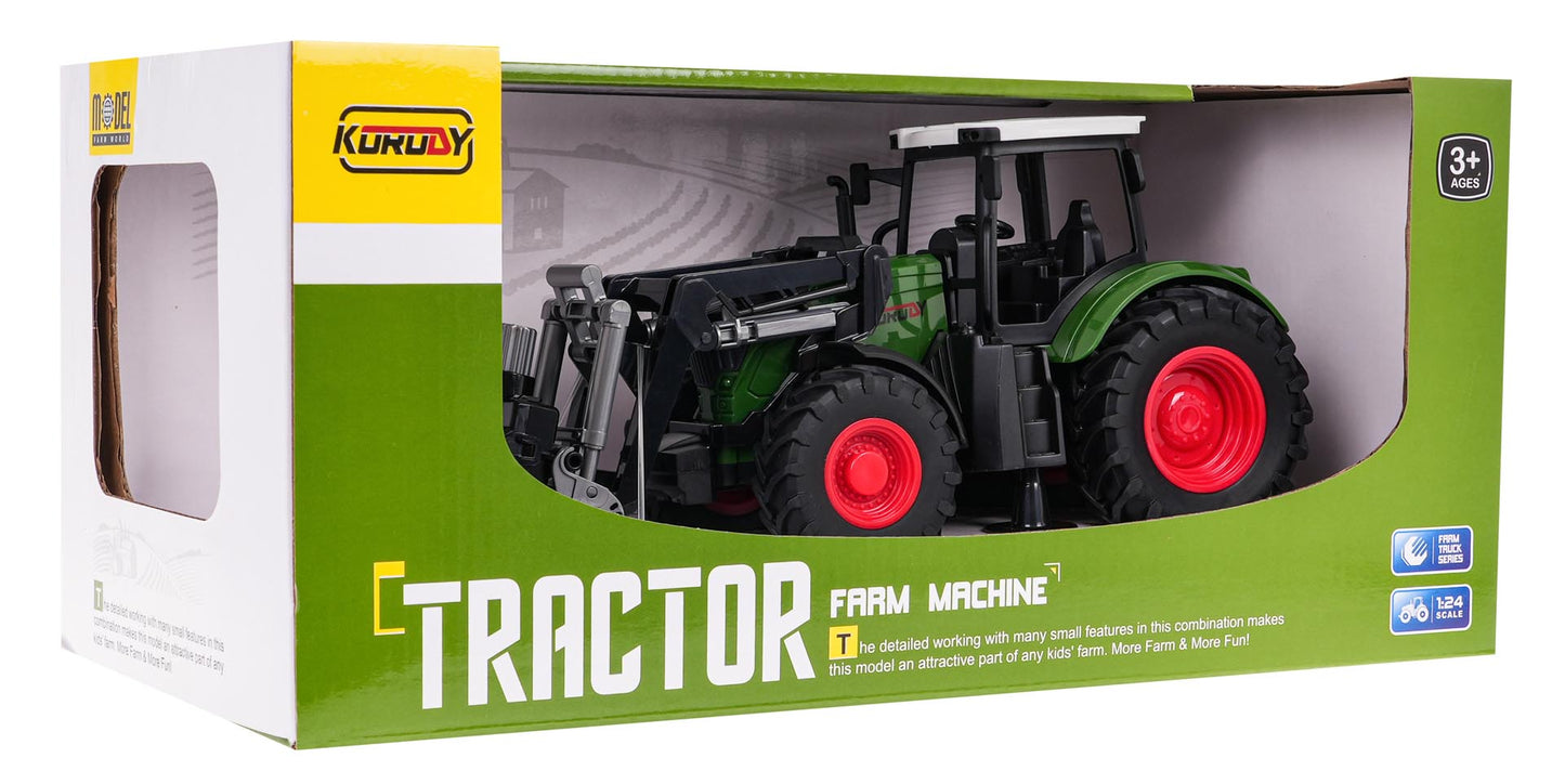 Traktor sa hvataljkom — Zelena