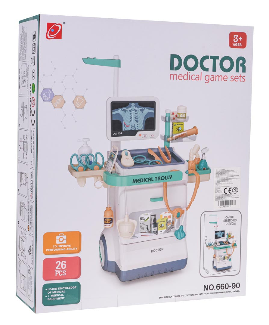 Liječnički komplet s EKG-om + dodaci — Plava