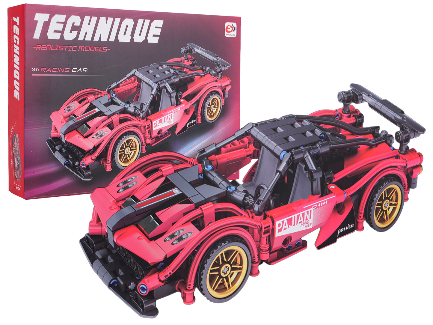 Kocke za sportske automobile 482 kom crvena