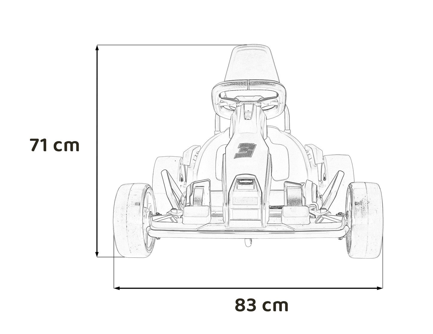 Gokart Fast 3 Drift bijele boje | Bijela