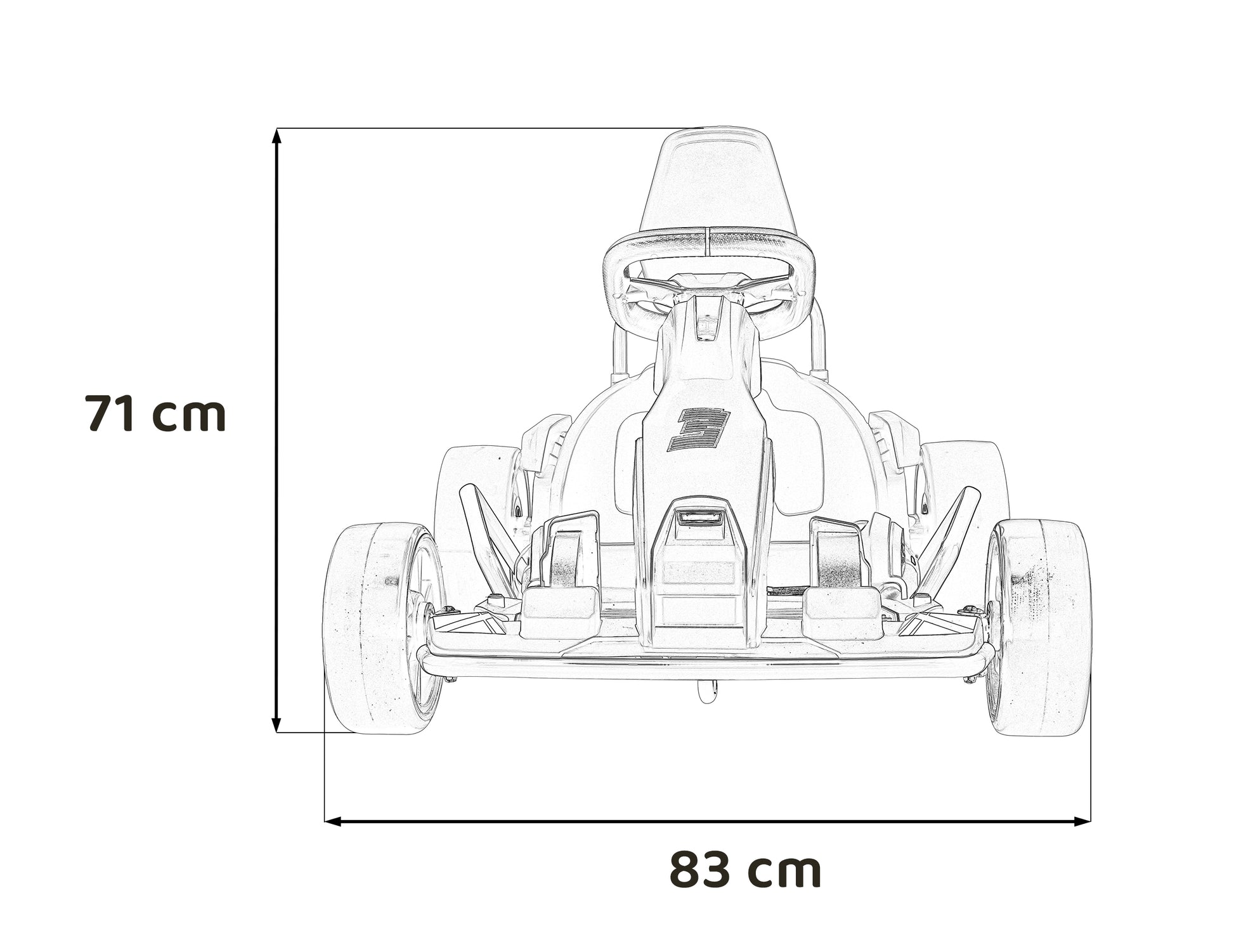 Gokart Fast 3 Drift bijele boje | Bijela