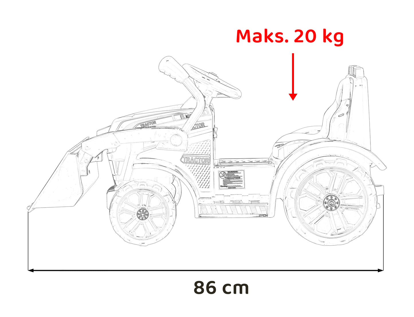Bager Traktor G320 | Crvena