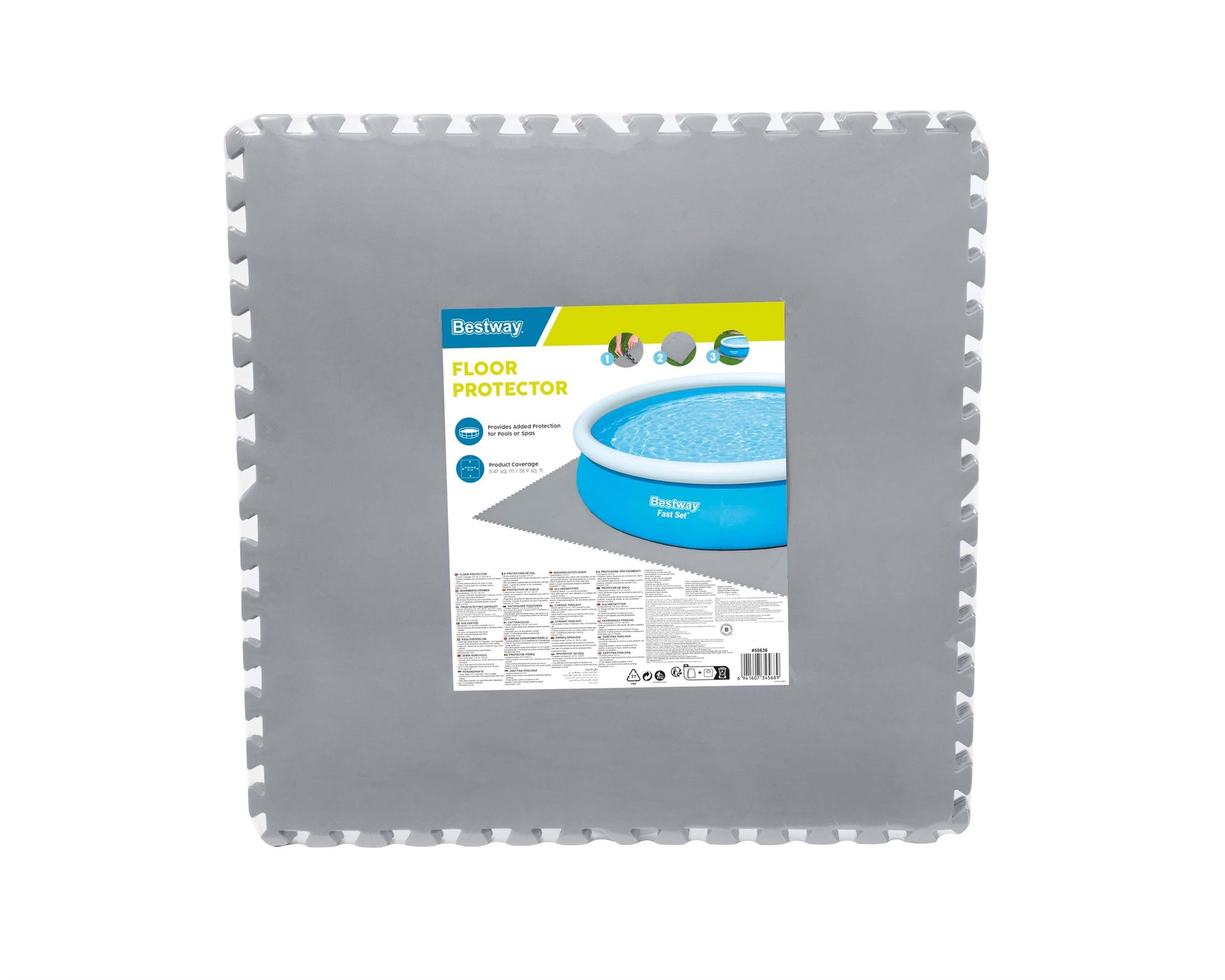 Pjenasta prostirka 78 × 78 cm BESTWAY