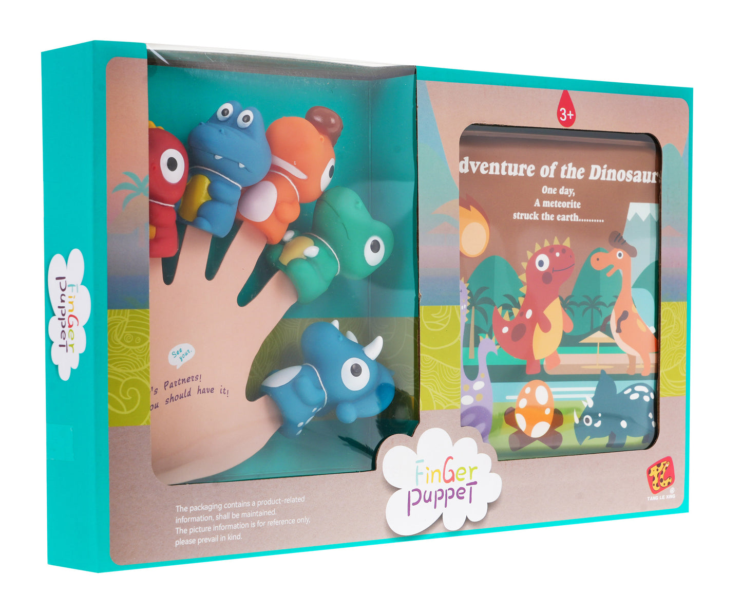 Set gumenih lutaka dinosaura + knjižica