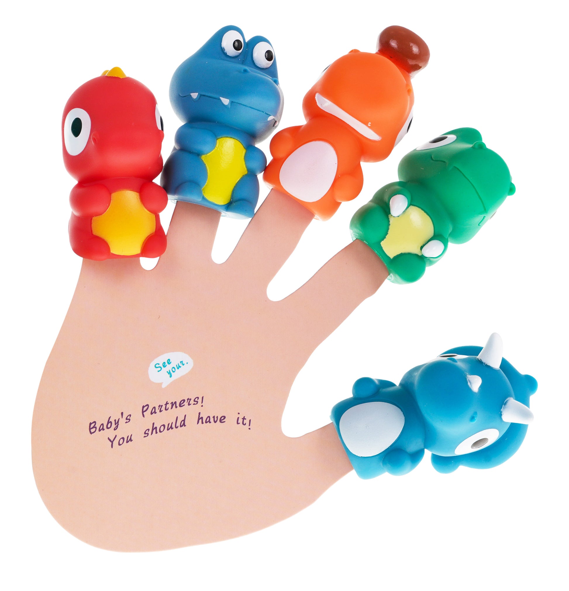 Set gumenih lutaka dinosaura + knjižica