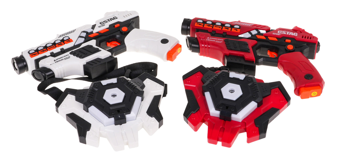 Set laserskih pištolja + štitovi s funkcijom dima