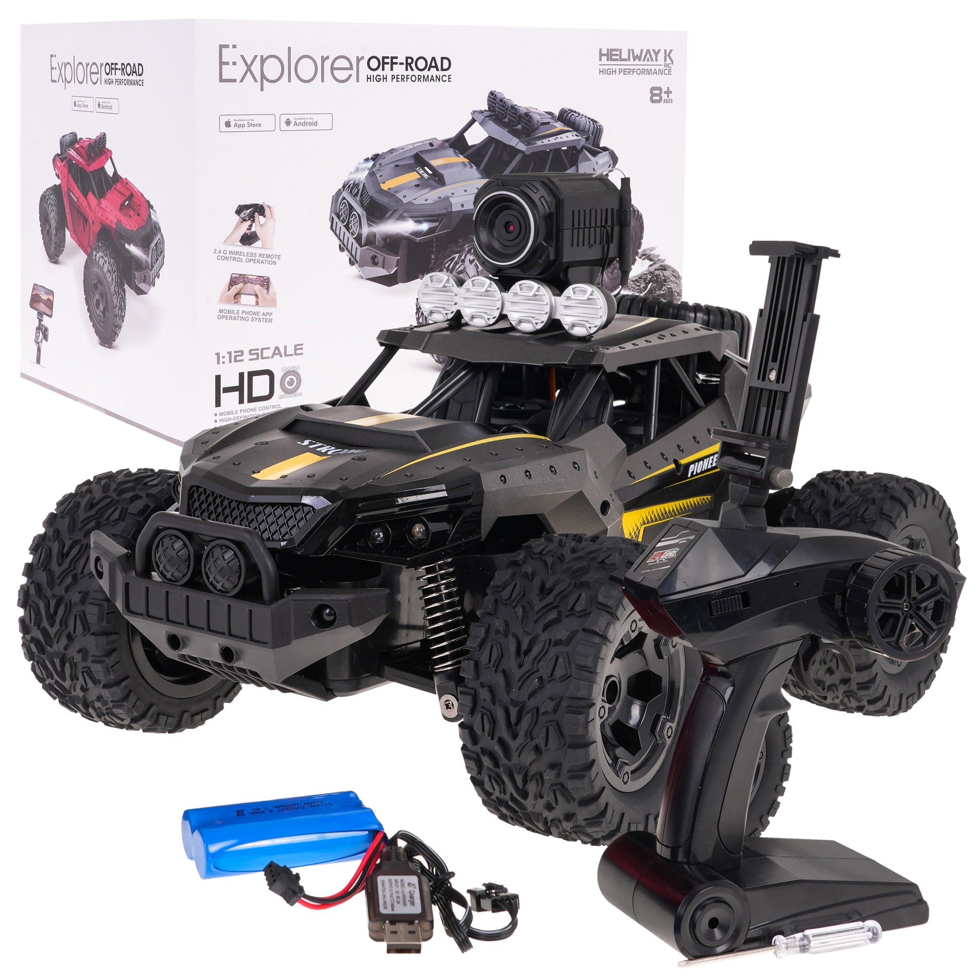 MEGA gusjeničar PIONEER s kamerom | Siva