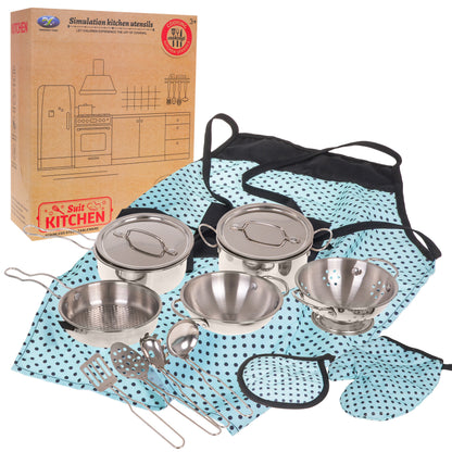 Set metalnih posuda + pribor 13kom