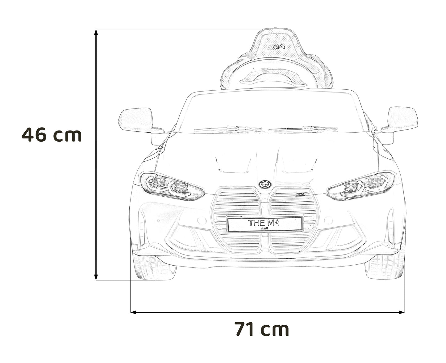 BMW M4 žute boje | Crna