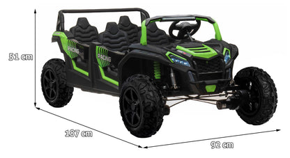 Buggy ATV RACING UTV2000 s 4 sjedala i litij-ionska baterija | Zelena