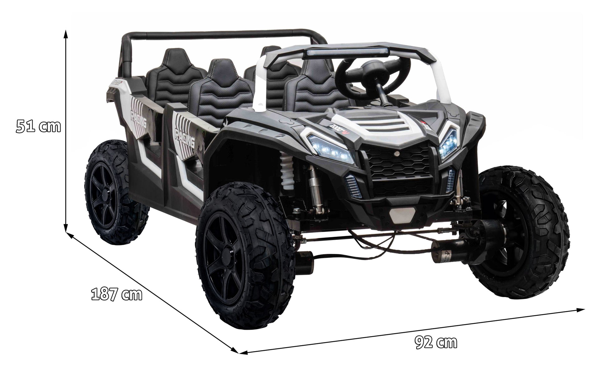 Buggy ATV RACING UTV2000 s 4 sjedala i litij-ionska baterija | Bijela