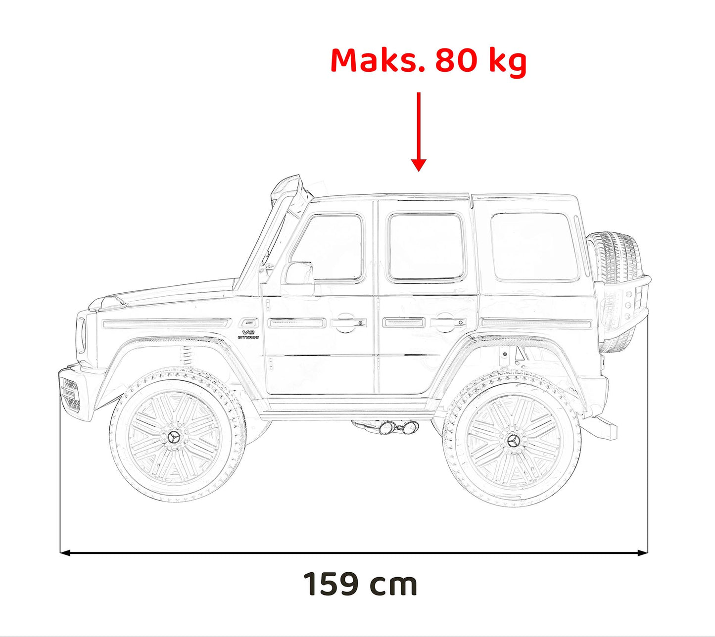 Mercedes Benz G63 AMG XXL | Bijela