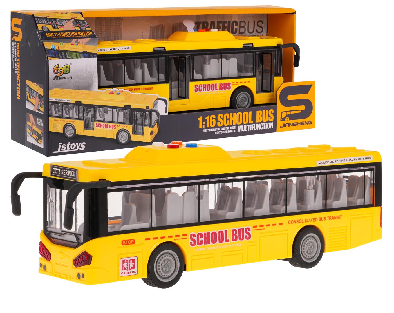 Autobus sa svjetlima i zvukom — Žuta