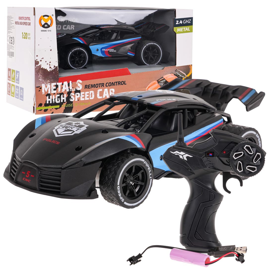 Brzina automobila 1:20 R/C — Crna | Crna