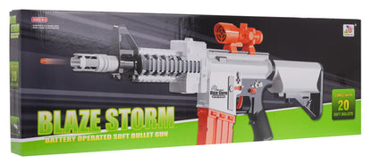 Puška s mecima Blaze Storm — Siva | Bijela