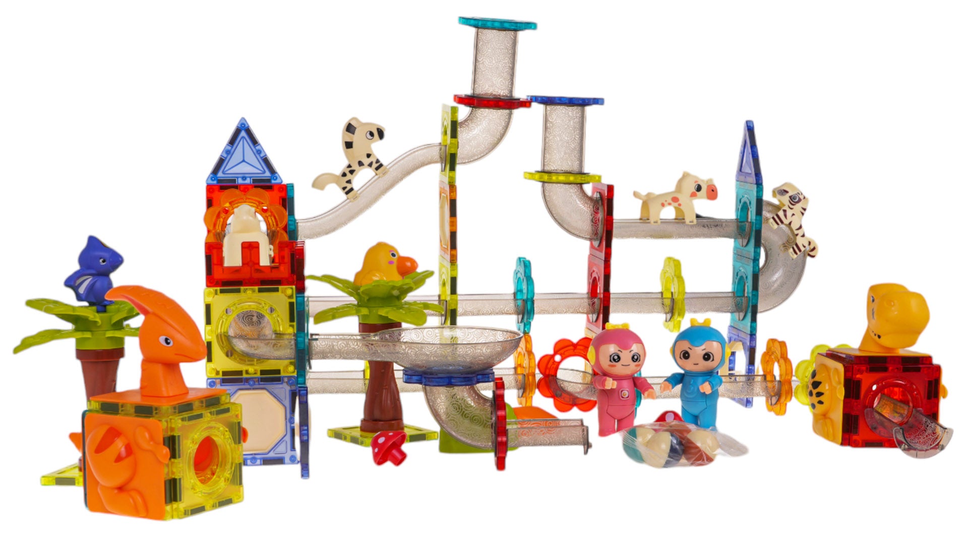 Set magnetskih loptica ZOO kocke za slaganje 153 kom
