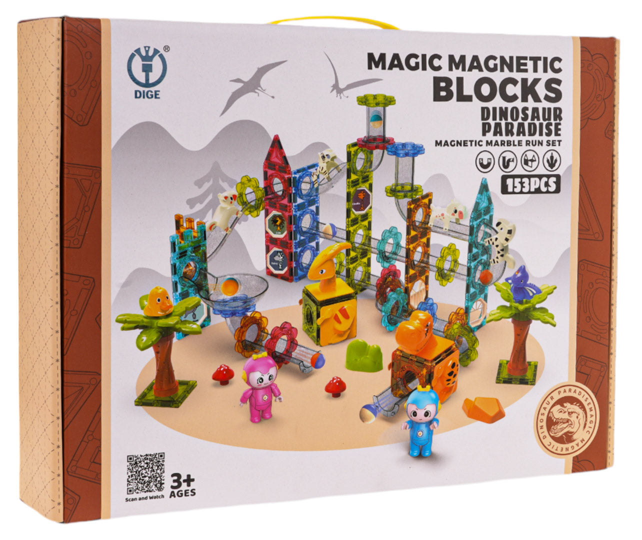Set magnetskih loptica ZOO kocke za slaganje 153 kom