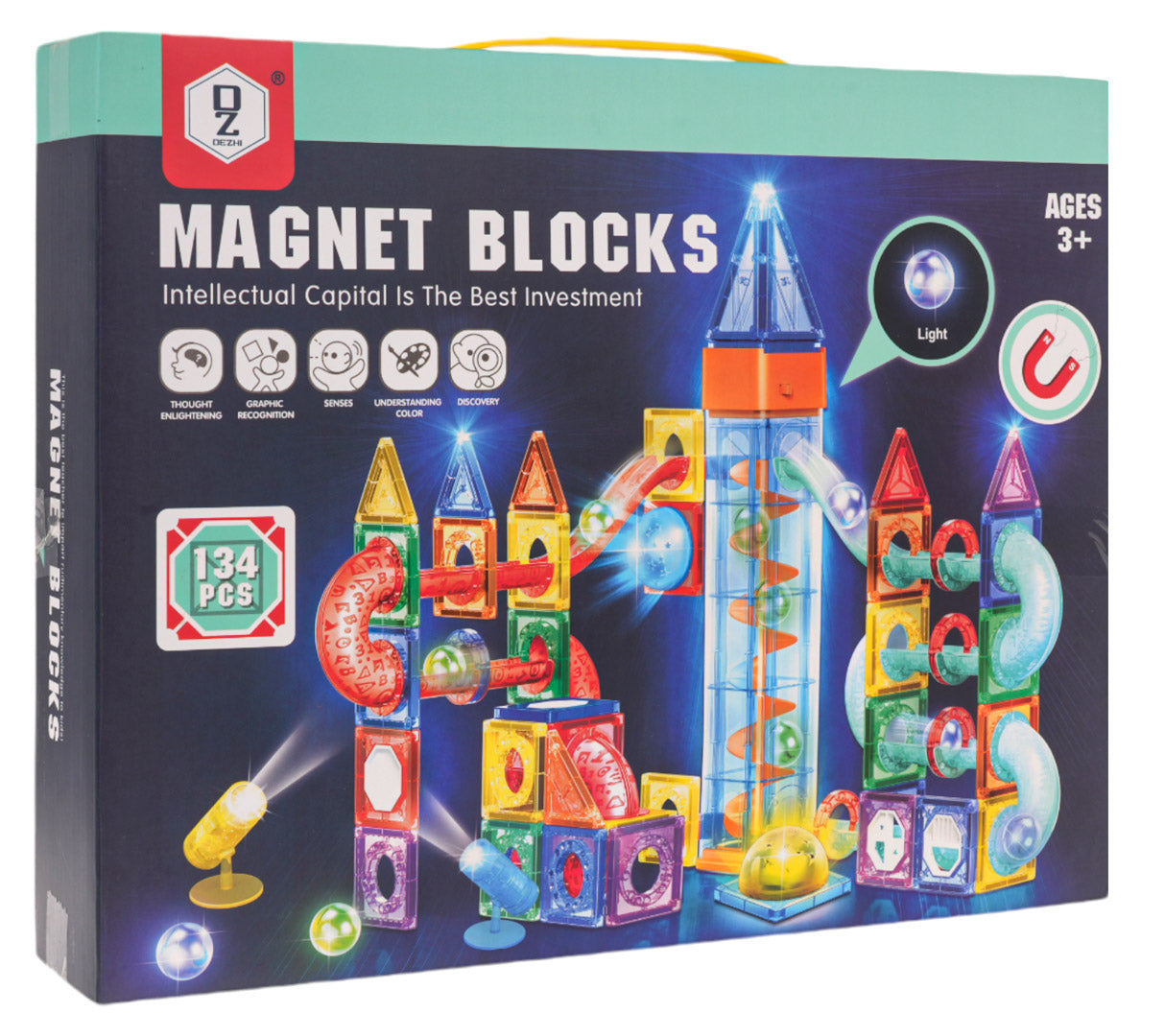 Magnetski blokovi sa svjetlom 134 kom