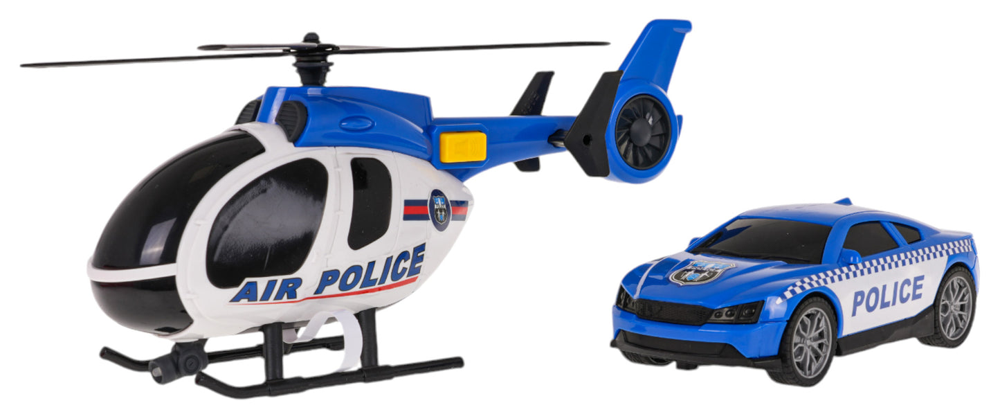 Komplet helikopter + policijski auto