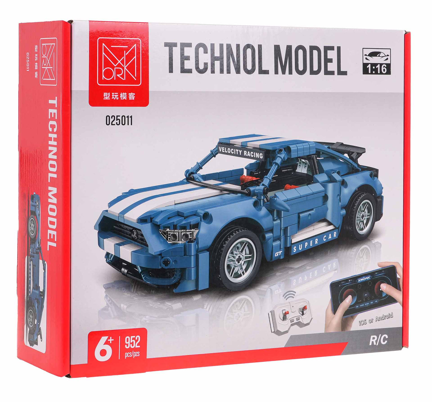 Kocke za sportske automobile 952 kom — Plava