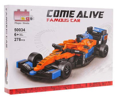 Bolid F1 Block Set 278 kom — Narančasta