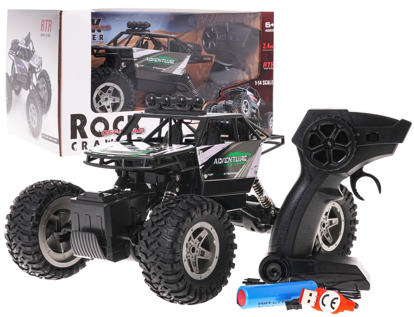 Crawler 1:14 Rock SHAKE R/C — Zelena | Zelena
