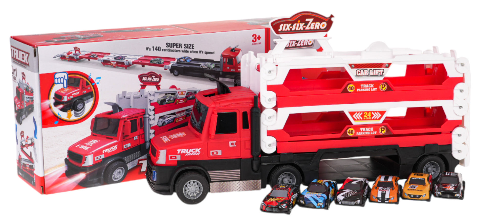 2u1 lanser kamion + dodatna oprema — Plava | Crvena
