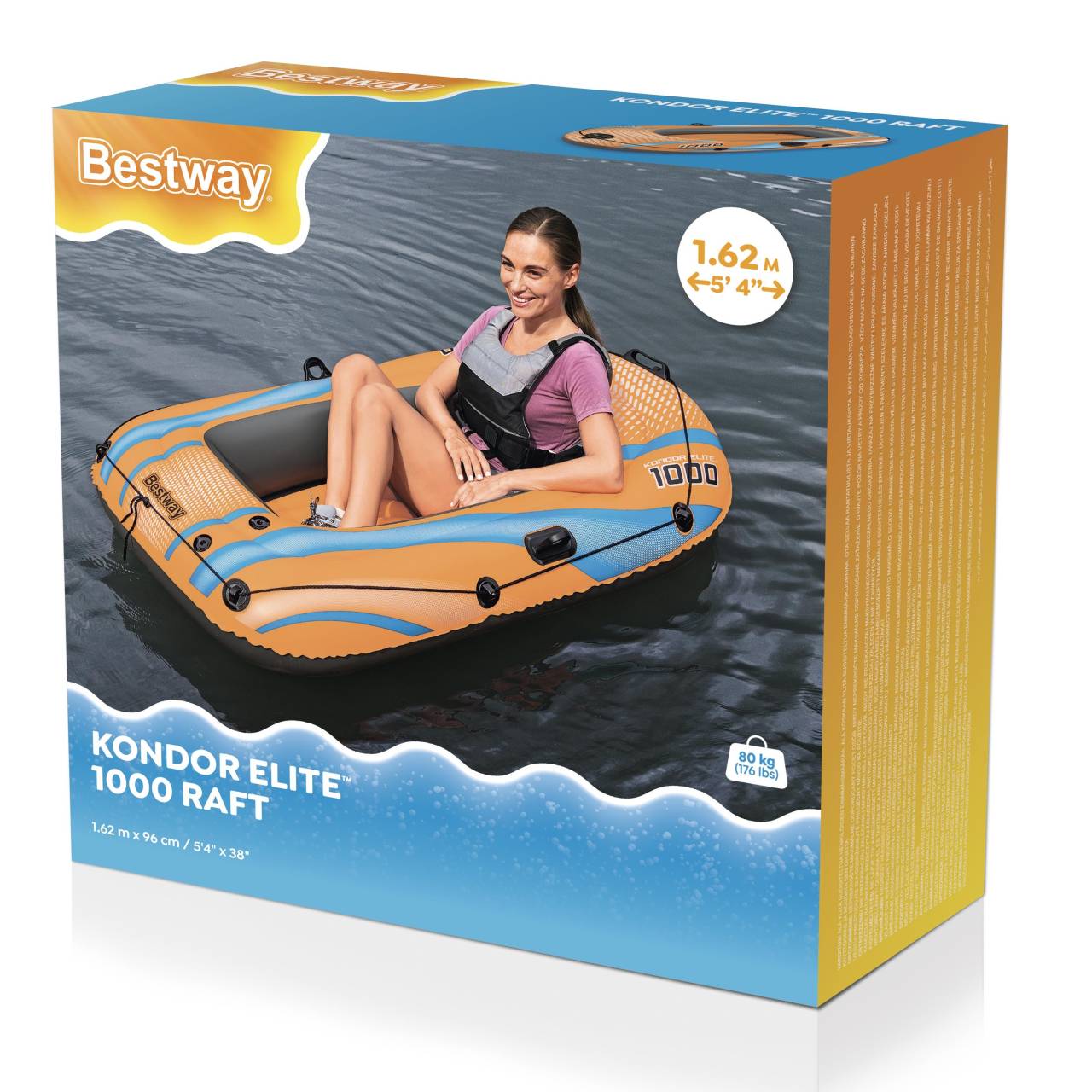 KONDOR ELITE 1000 čamac na napuhavanje, 162 cm × 96 cm BESTWAY