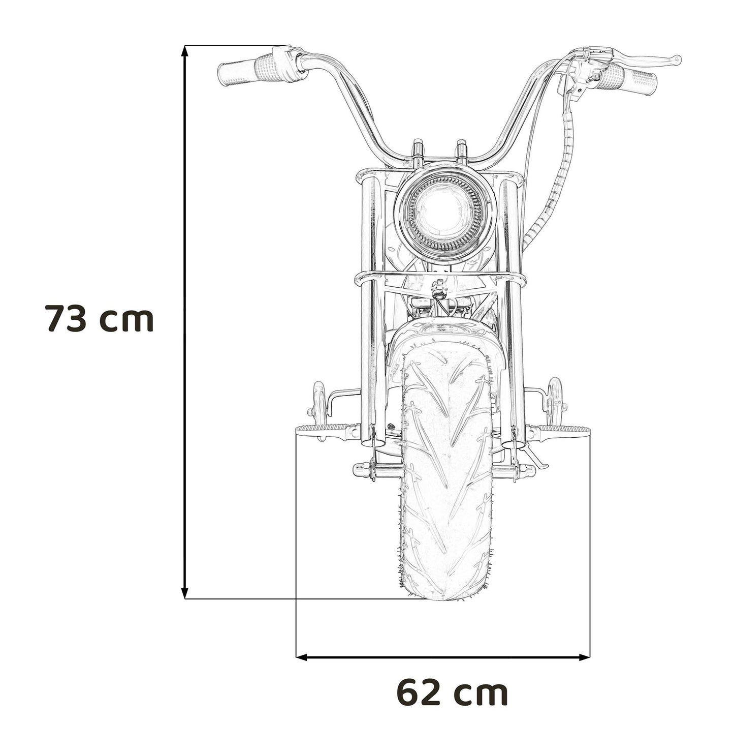 Motocikl Chopper Warrior Narančasta