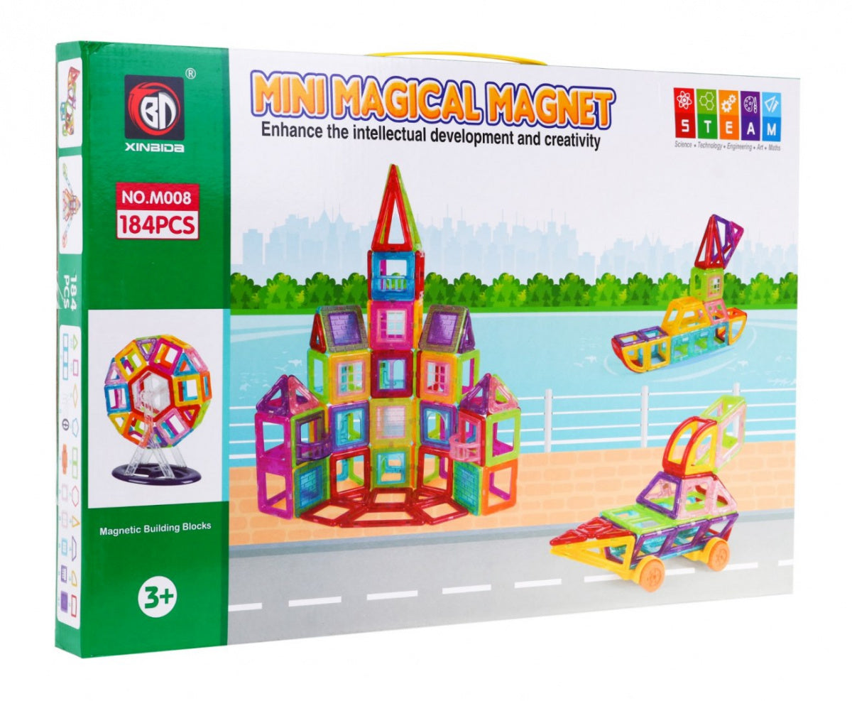 Magnetni blokovi MEGA set od 184 elementa