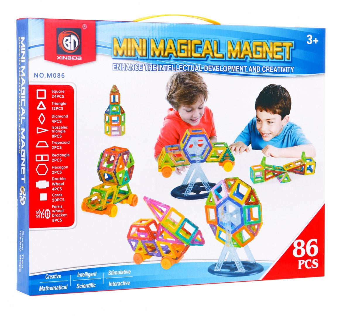 Set magnetnih jastučića od 86 elemenata