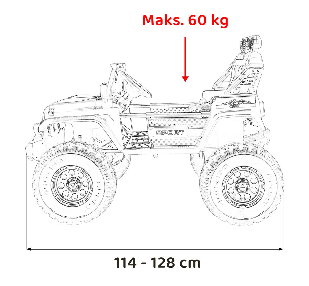 Extreme Sport 4x4 promjenjive veličine crno | Ružičasta