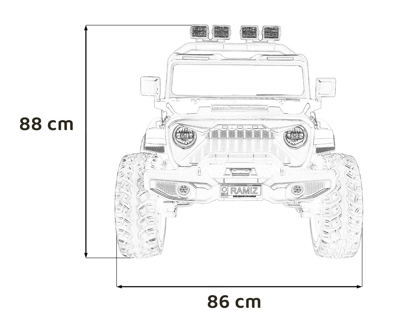 Extreme Sport 4x4 promjenjive veličine crno | Ružičasta