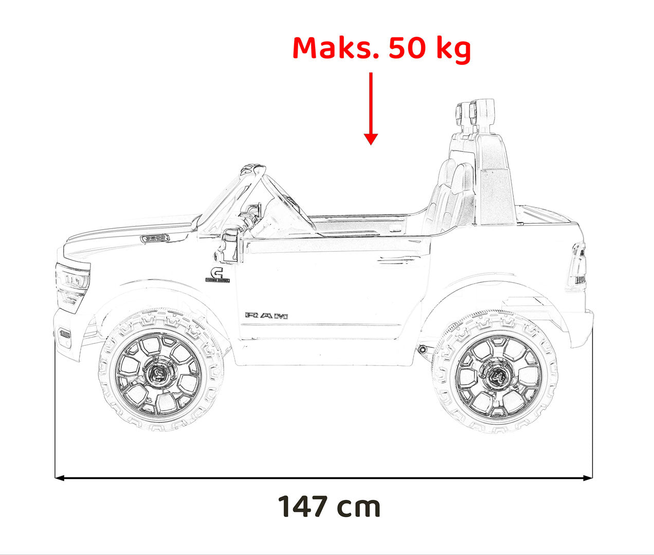 RAM 3500 crno | Bijela
