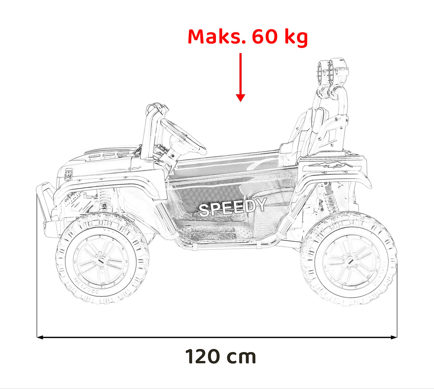 Terensko PASSION 4x4 bijele boje | Crna