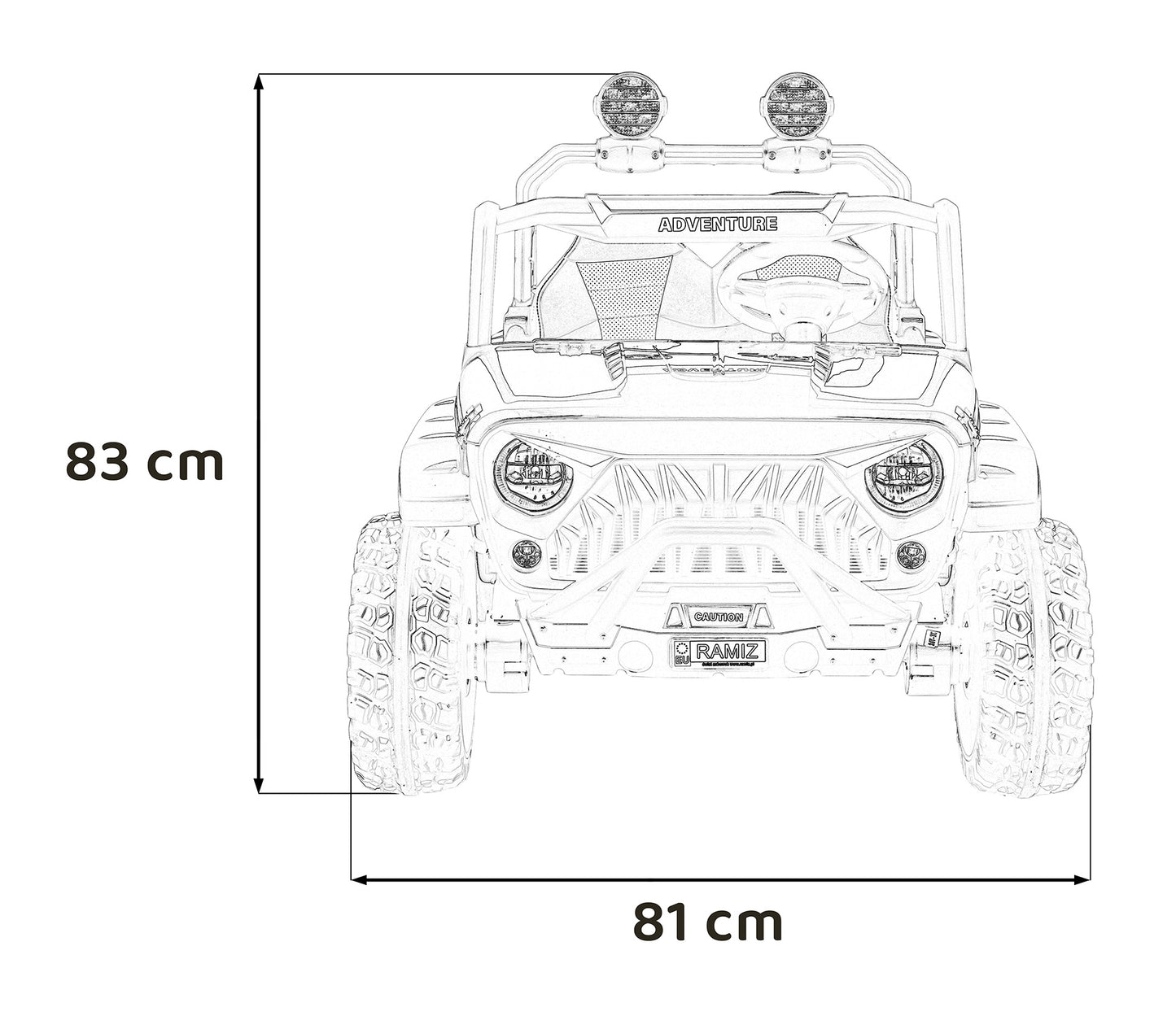 Terensko PASSION 4x4 bijele boje | Crvena