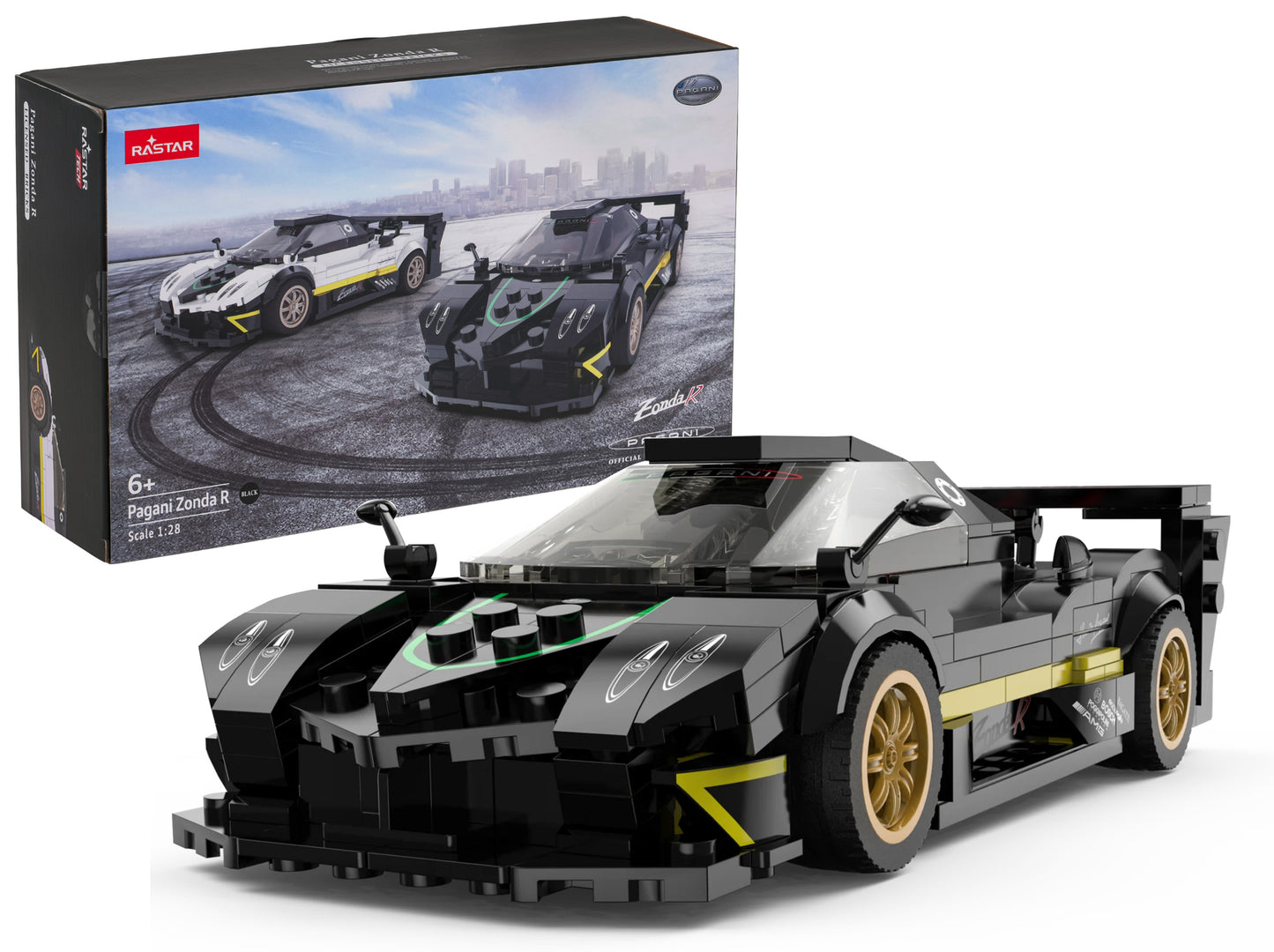 Auto 1:28 Pagani Zonda R Blocks RASTAR crna
