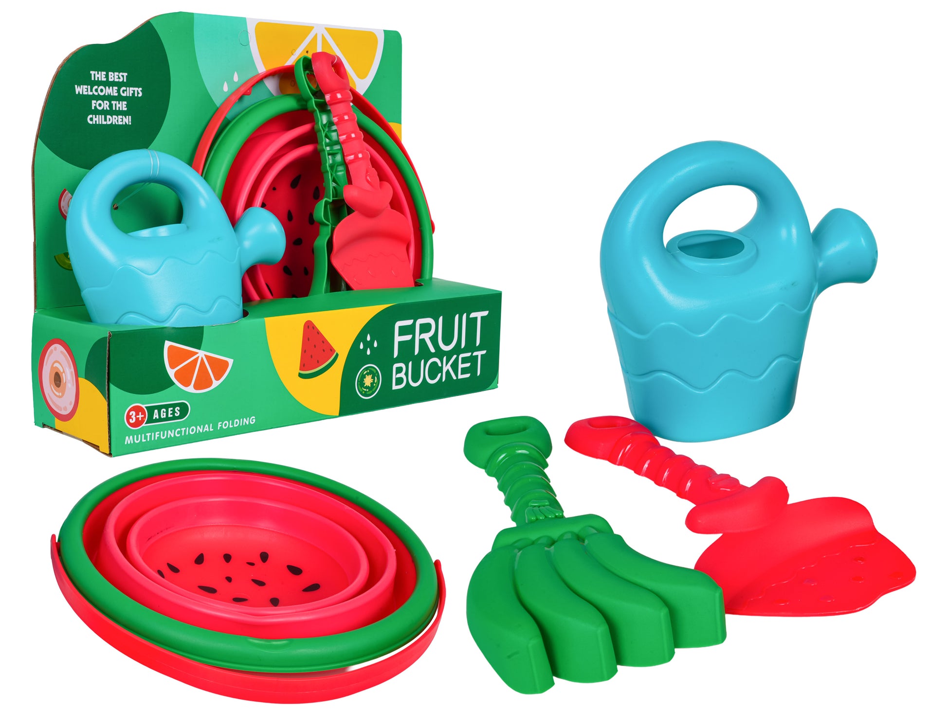 MEGA set pribora za pijesak + sklopiva kanta