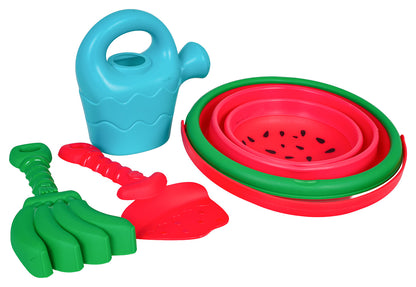 MEGA set pribora za pijesak + sklopiva kanta