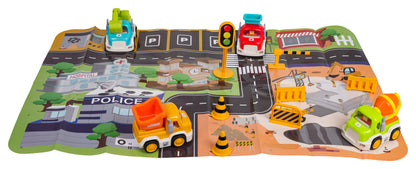 Građevinski set automobila s funkcijom zvuka i svjetla + dodaci