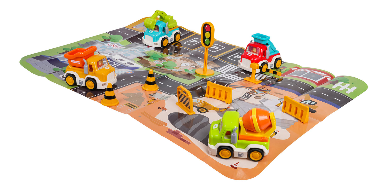 Građevinski set automobila s funkcijom zvuka i svjetla + dodaci