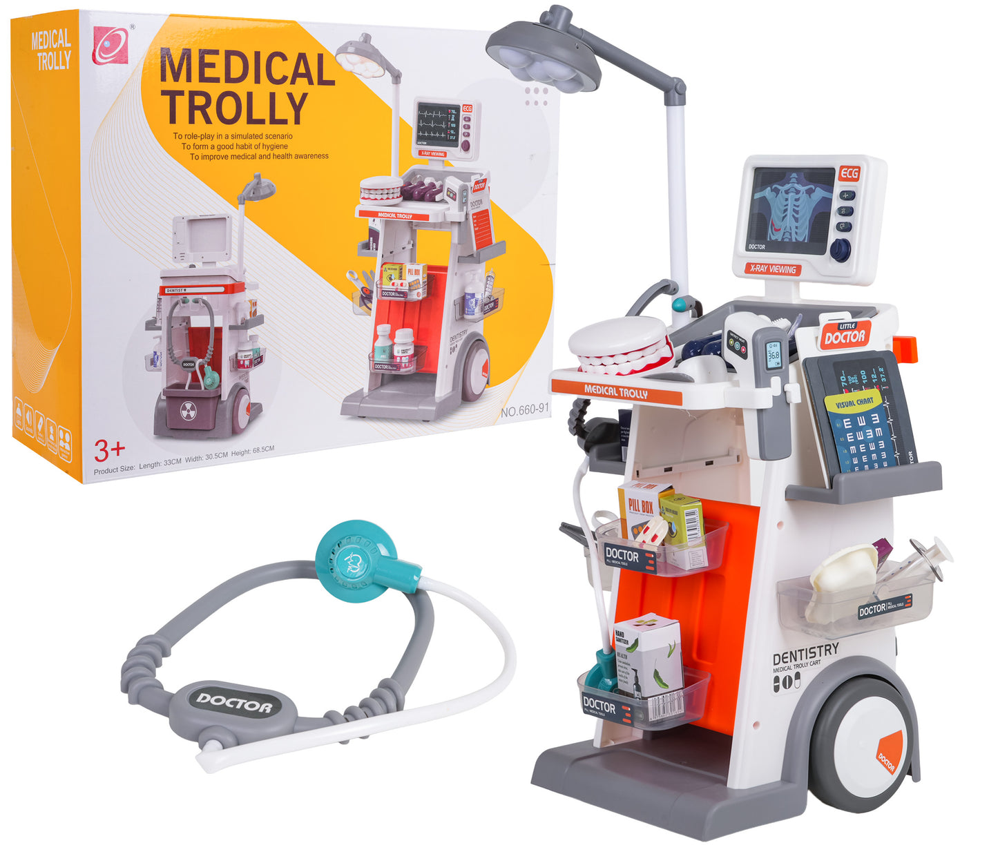 MEGA doktor Set + pribor — Narančasta | Narančasta