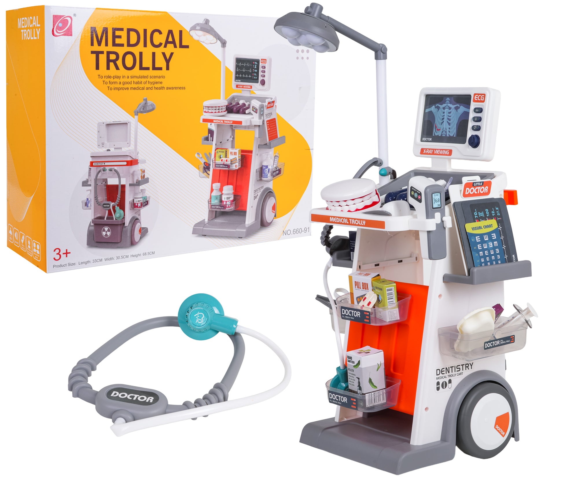 MEGA doktor Set + pribor — Narančasta | Narančasta