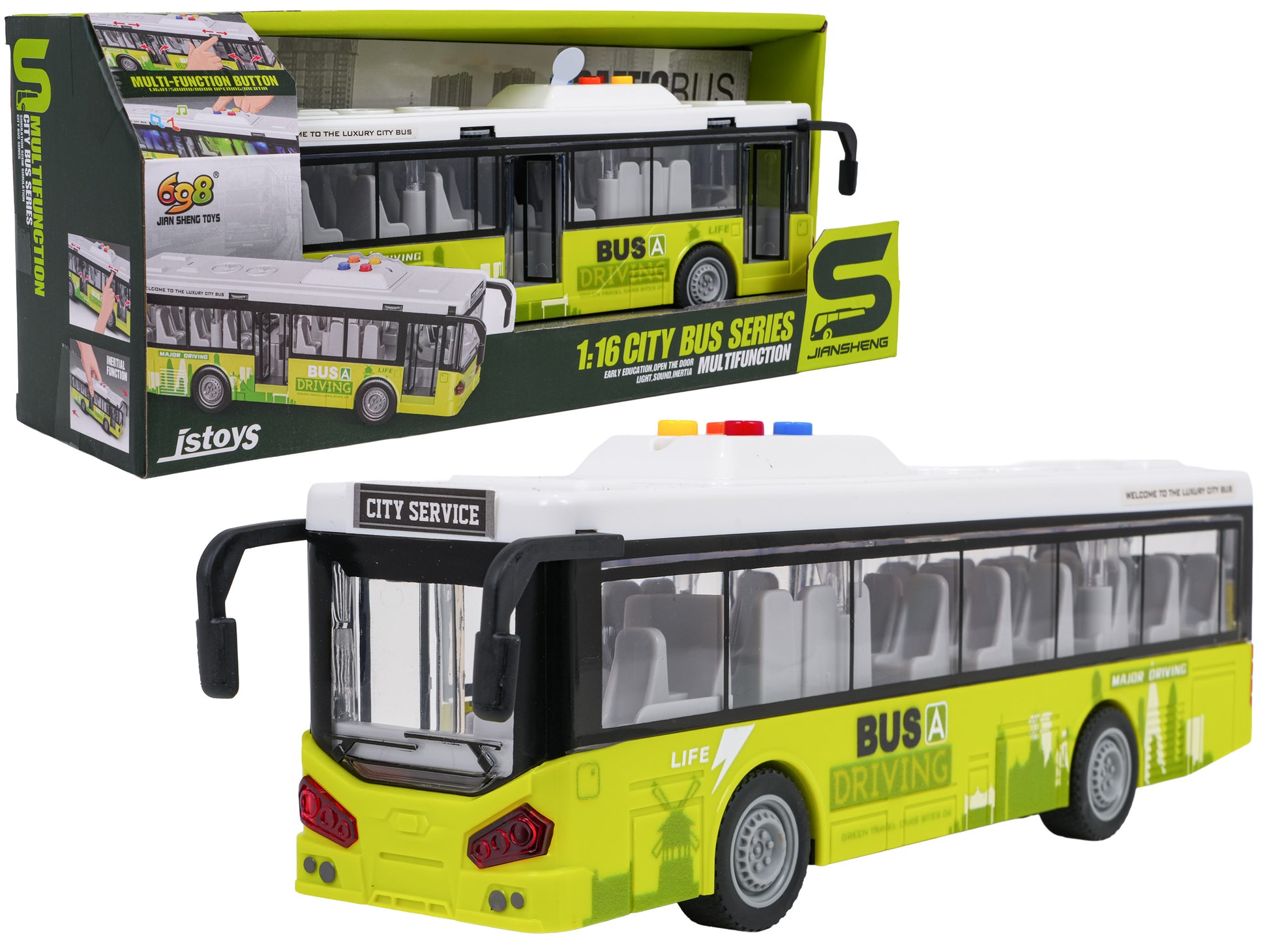 Autobus s funkcijom svjetla i zvuka — Zelena