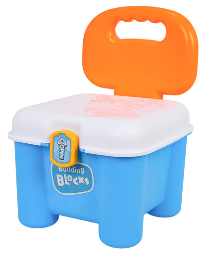 Set mekih blokova + stolica za pohranu — Plava
