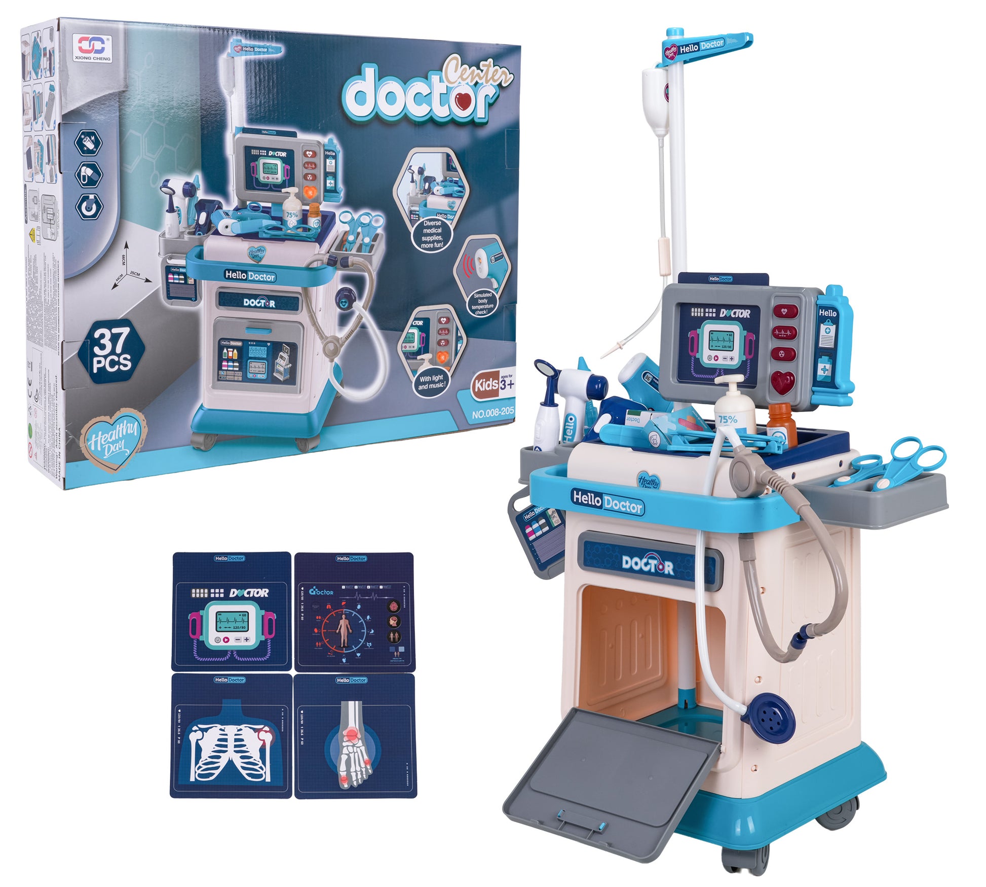 MEGA doktor Set + pribor — Narančasta | Plava