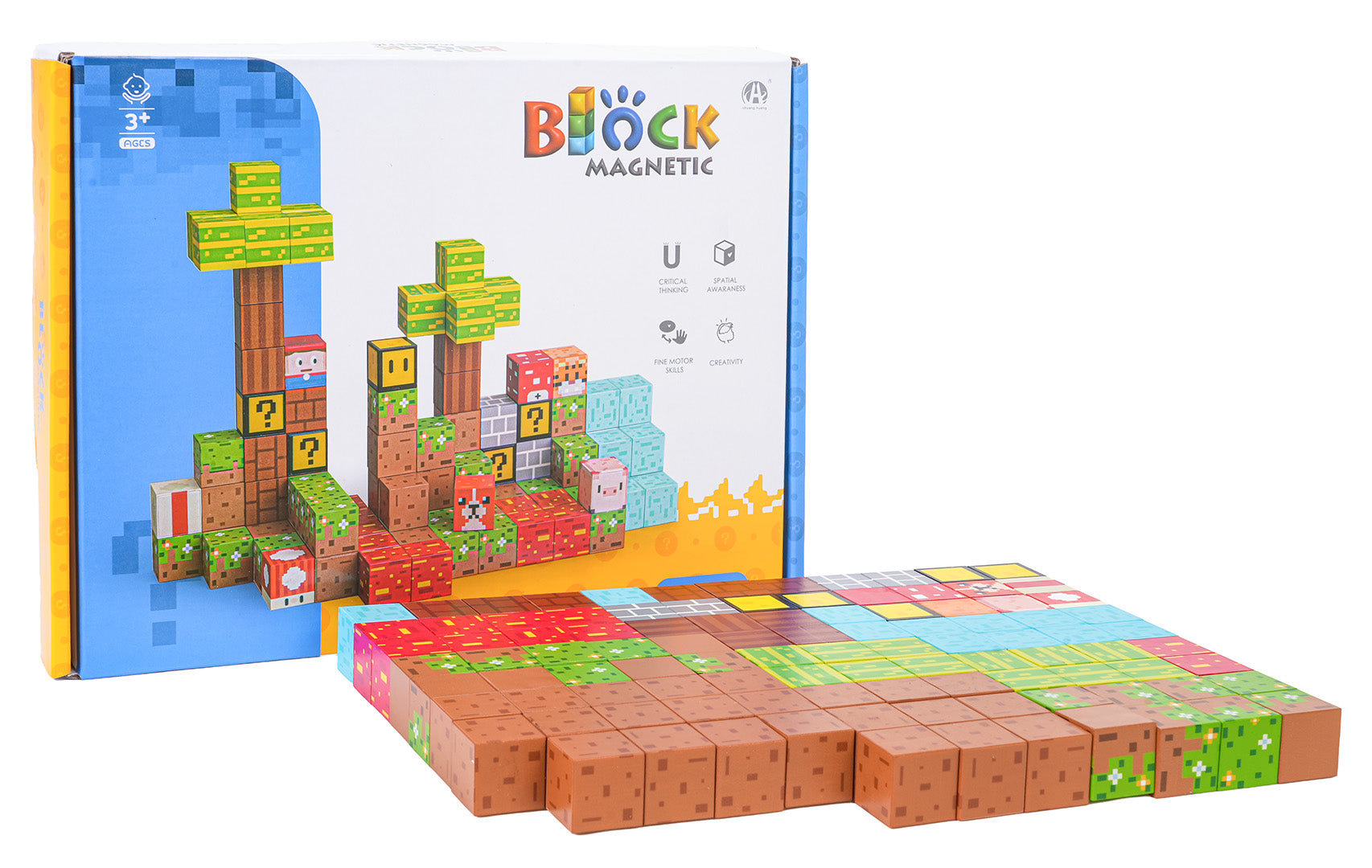 Set magnetskih kocki, blokova, 102 kom