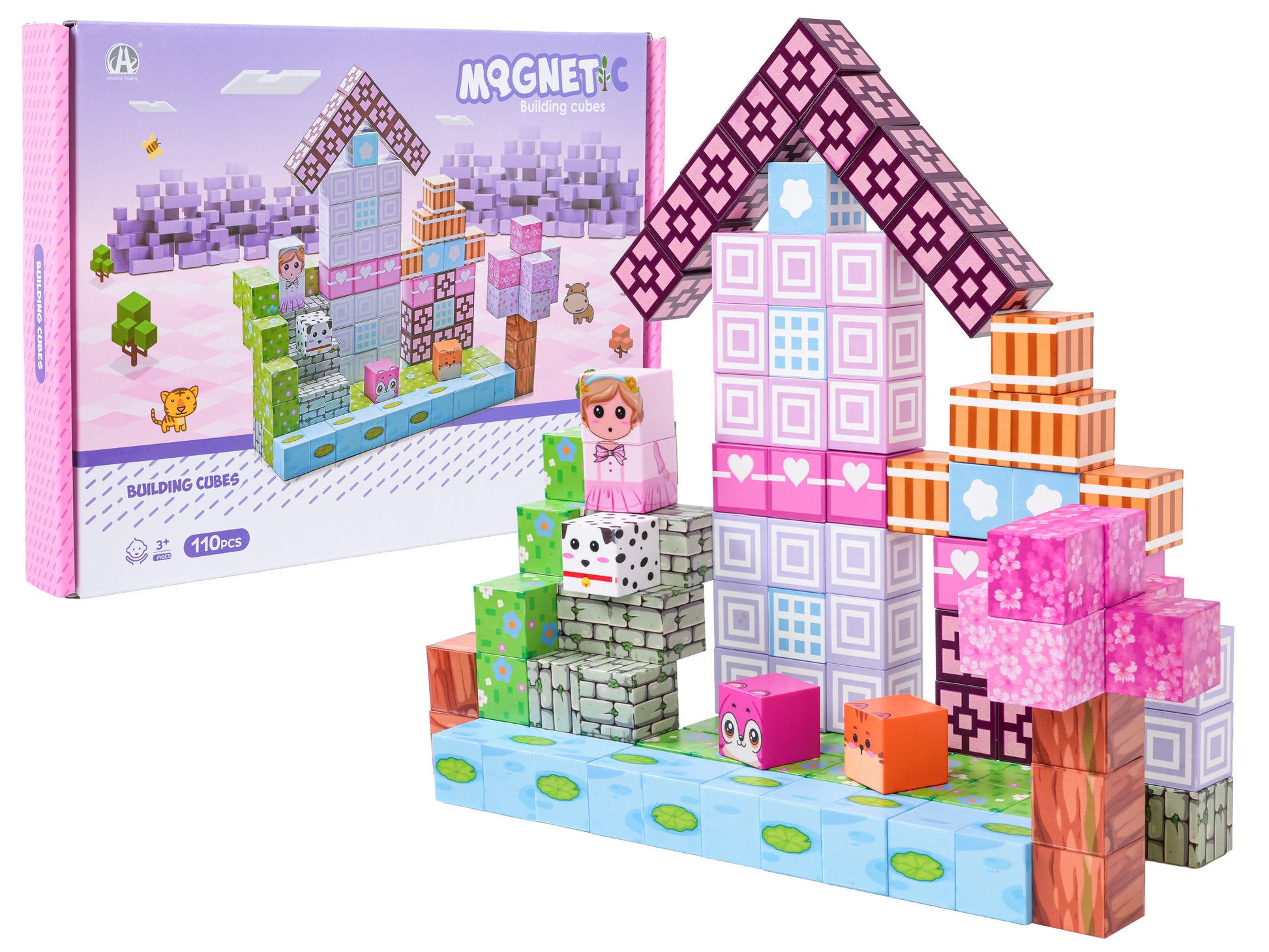 Set magnetskih kocki, blokova, 110 kom