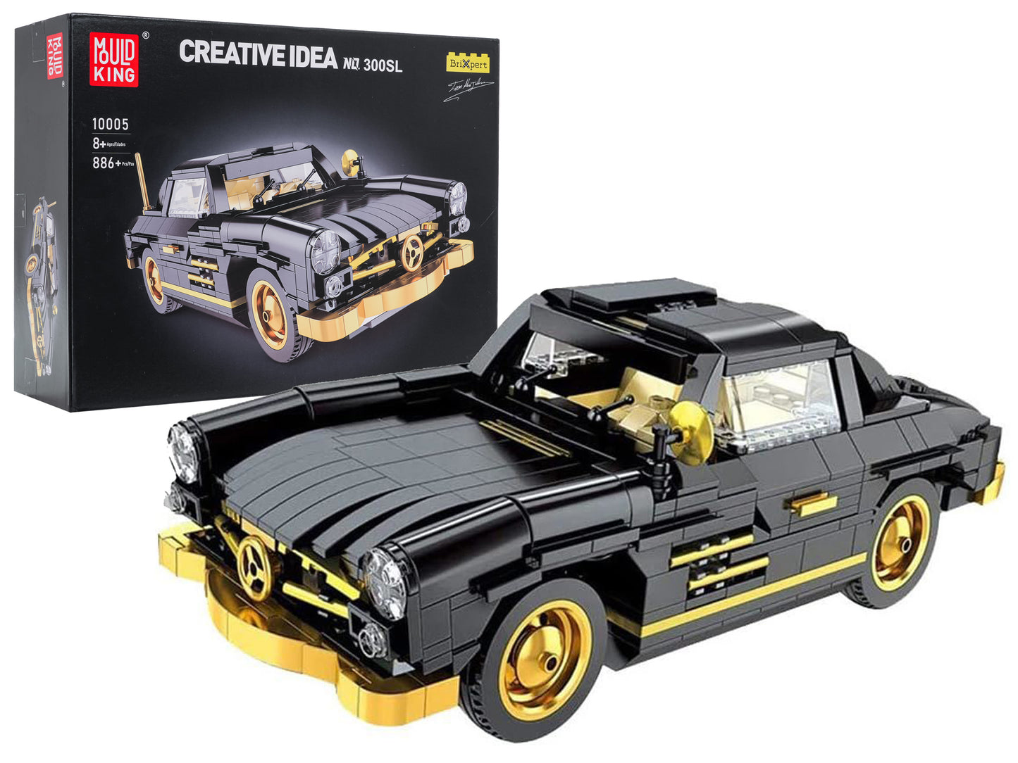 Retro Car Block Set 886 komada crni