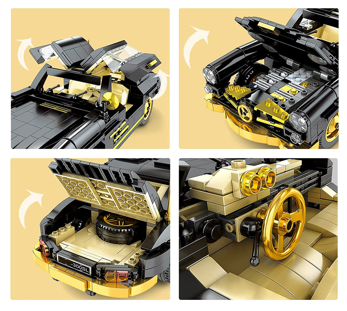 Retro Car Block Set 886 komada
